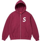 S Logo Zip Up Hooded Sweatshirt
