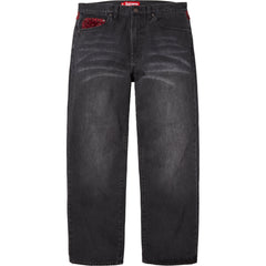 Leopard Faux Fur Loose Fit Jean