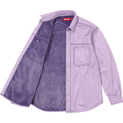 Faux Suede Snap Shirt