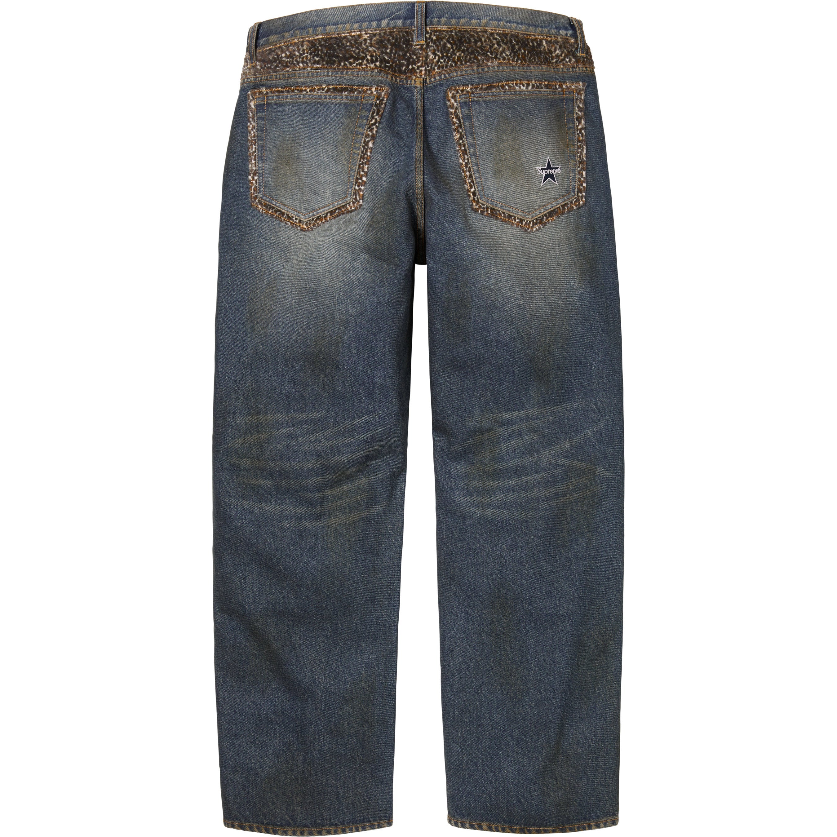 Leopard Faux Fur Loose Fit Jean