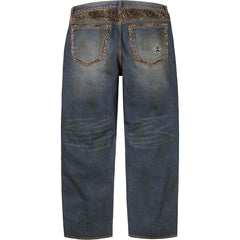 Leopard Faux Fur Loose Fit Jean