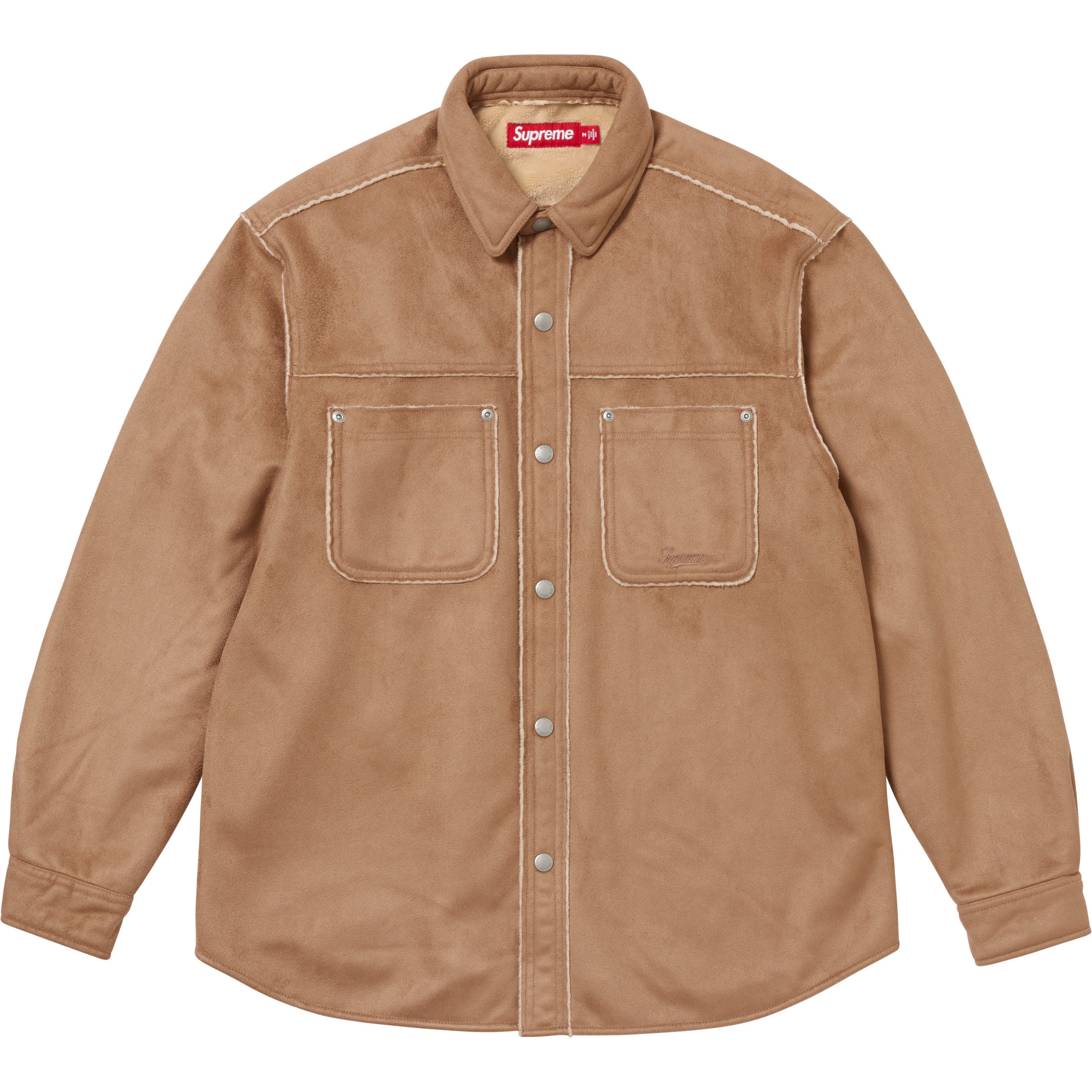 Faux Suede Snap Shirt