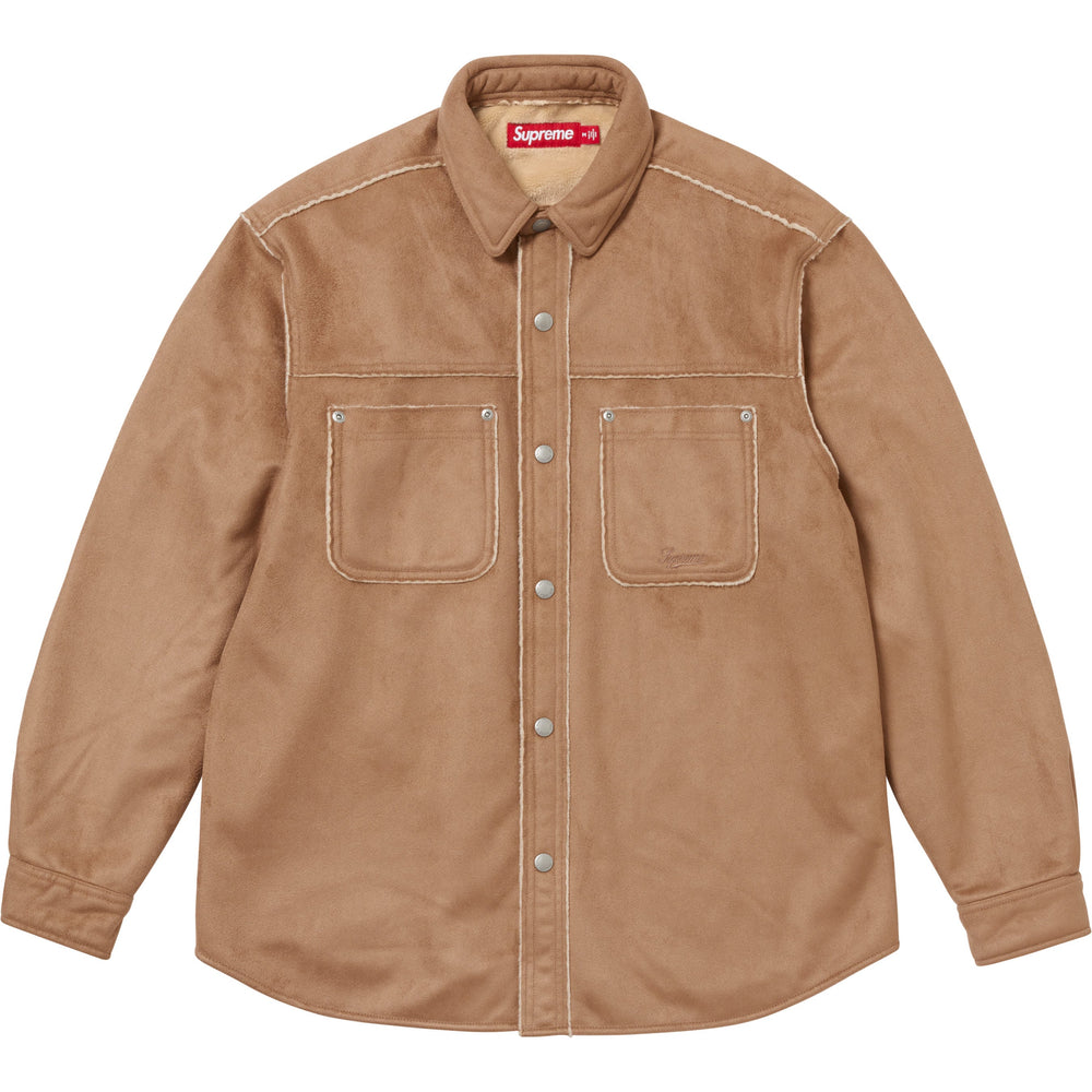 Faux Suede Snap Shirt