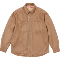 Faux Suede Snap Shirt