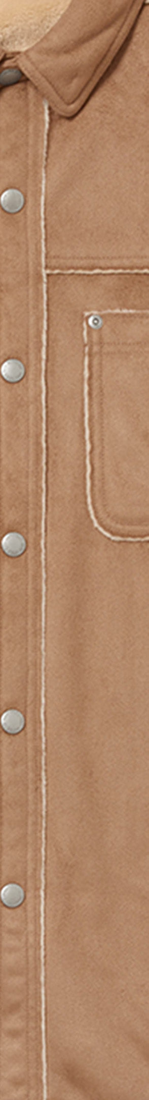 Faux Suede Snap Shirt