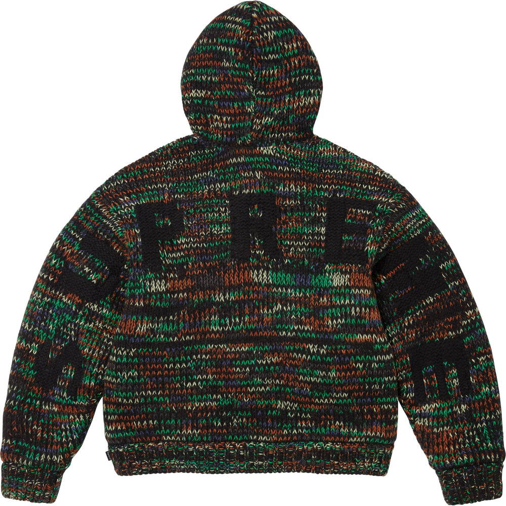 Faux Shearling Lined Zip Up Hooded Sweater