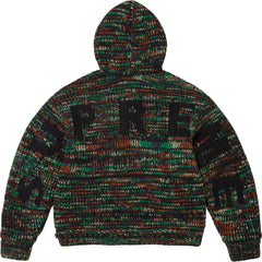 Faux Shearling Lined Zip Up Hooded Sweater