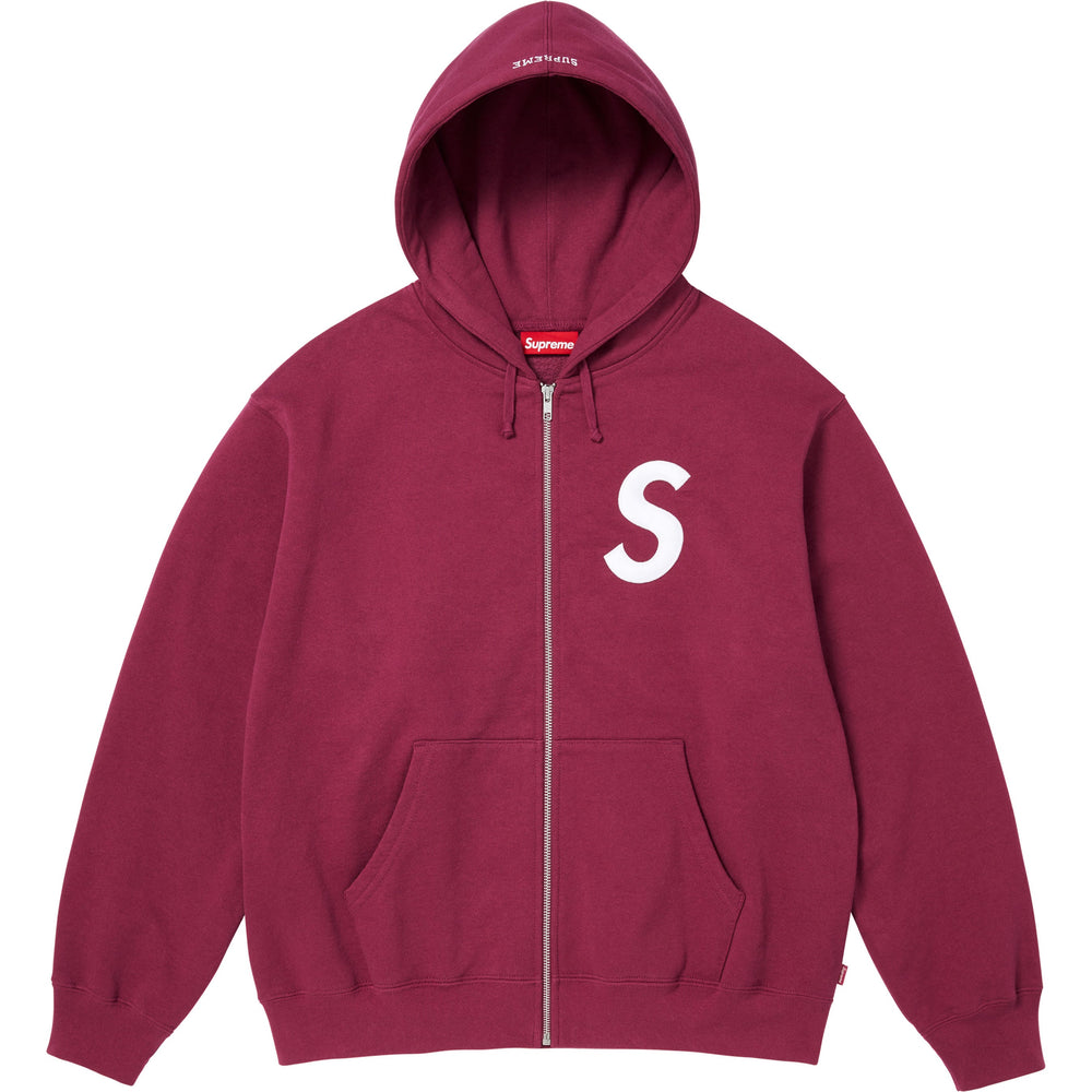S Logo Zip Up Hooded Sweatshirt