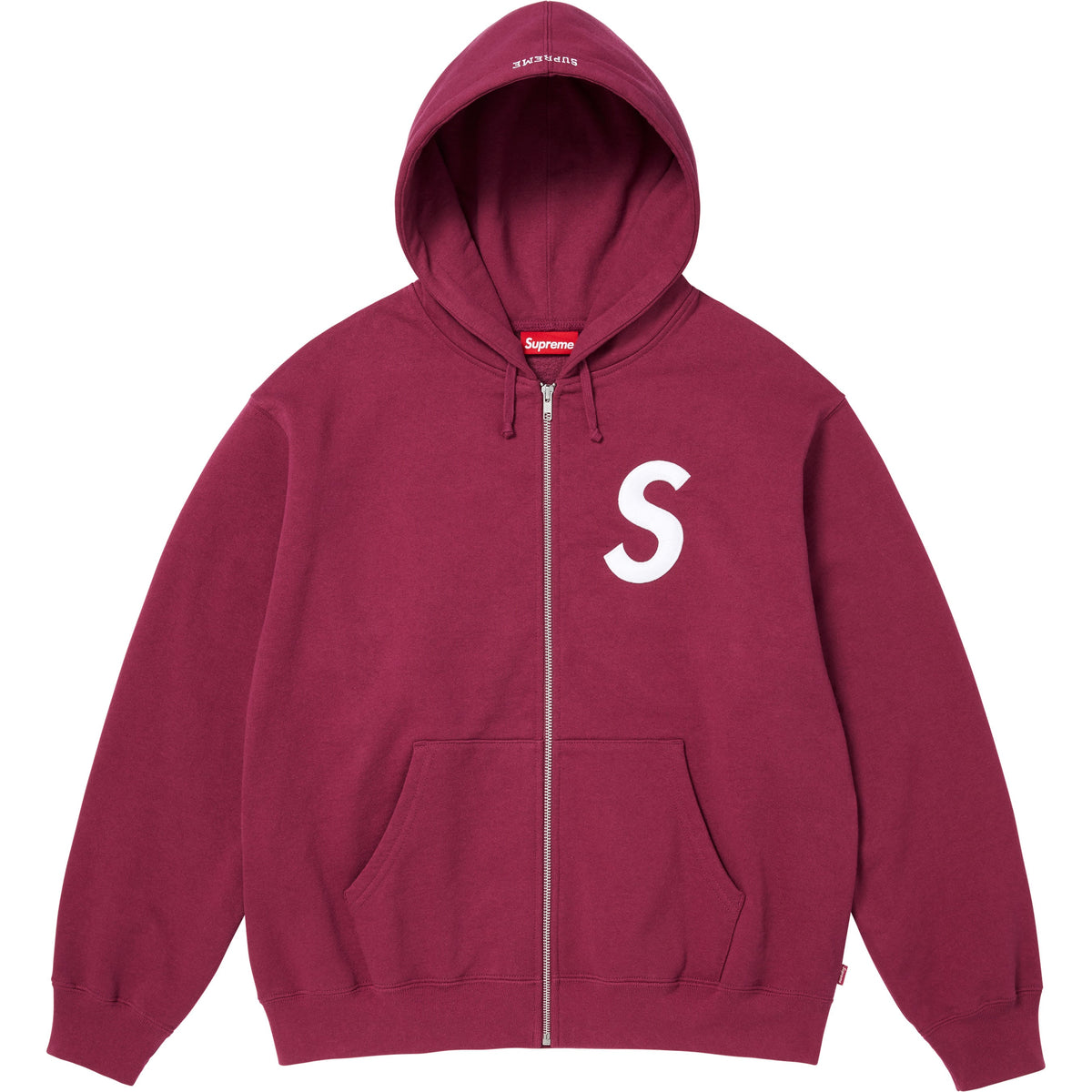 S Logo Zip Up Hooded Sweatshirt