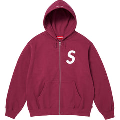 S Logo Zip Up Hooded Sweatshirt