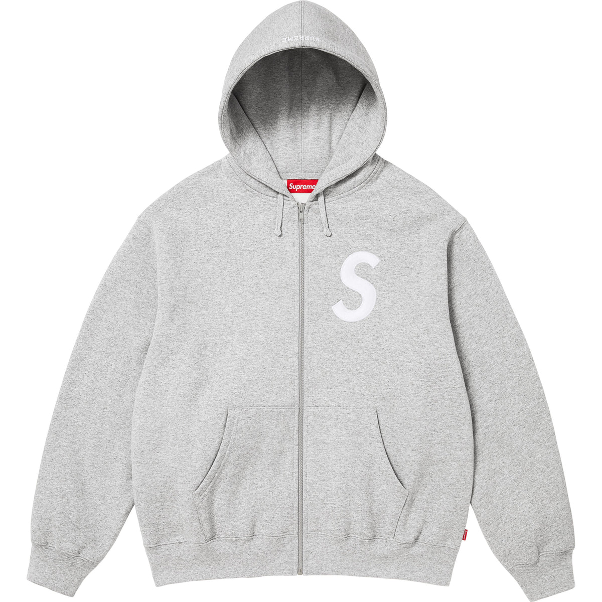 S Logo Zip Up Hooded Sweatshirt