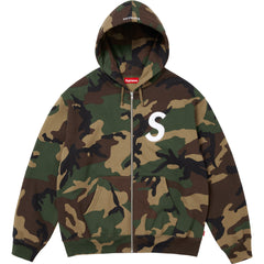 S Logo Zip Up Hooded Sweatshirt