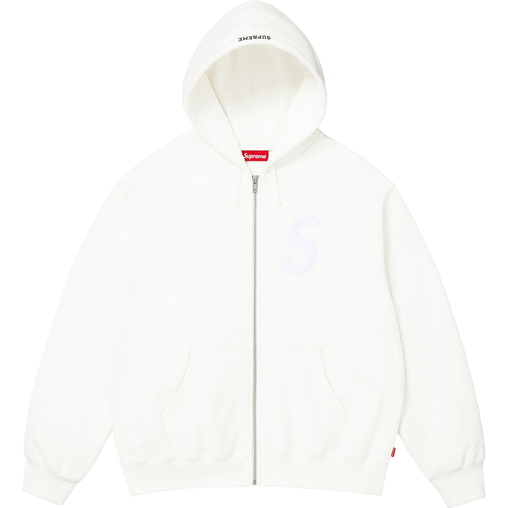 S Logo Zip Up Hooded Sweatshirt
