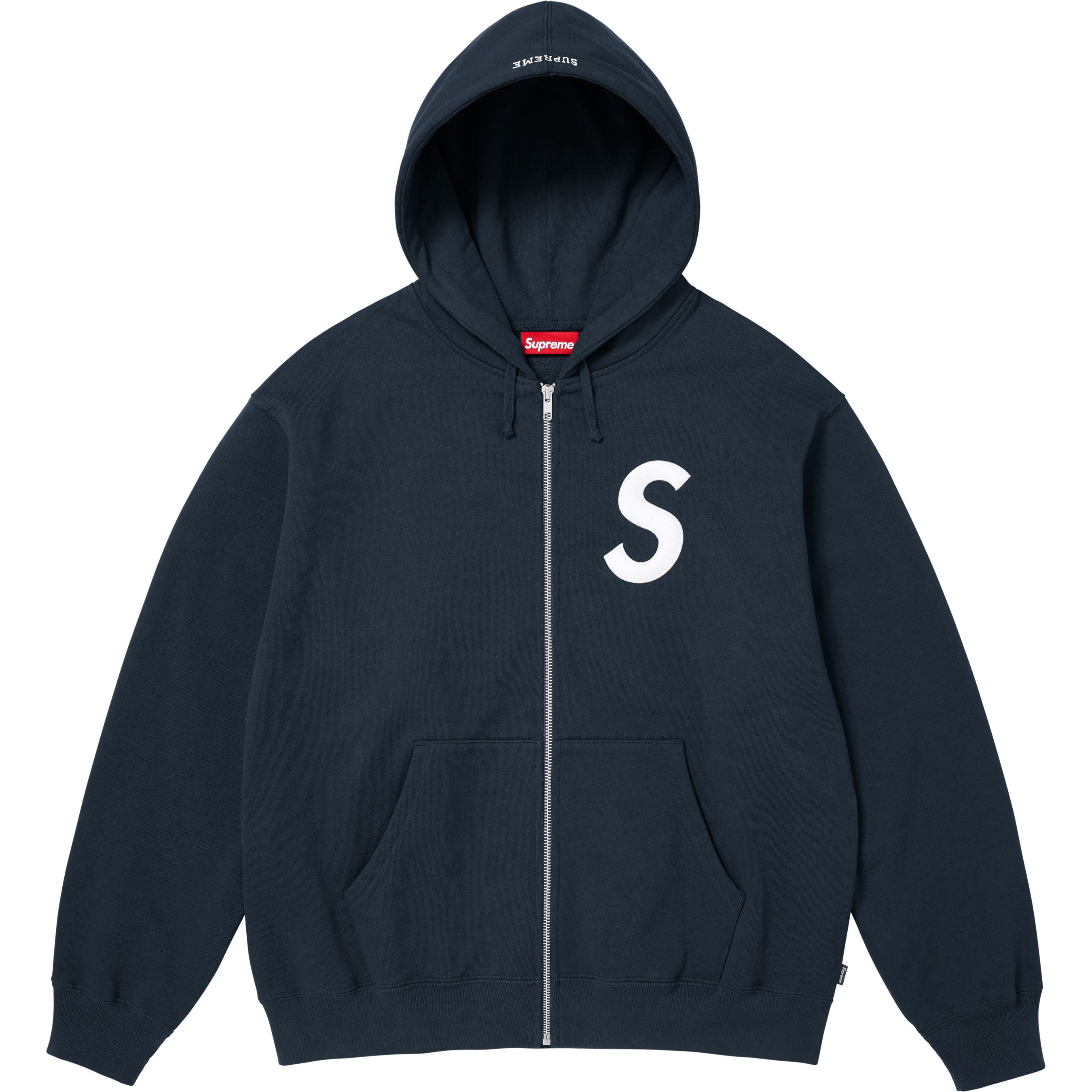 S Logo Zip Up Hooded Sweatshirt