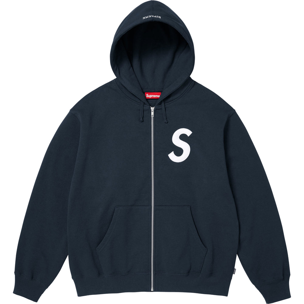 S Logo Zip Up Hooded Sweatshirt