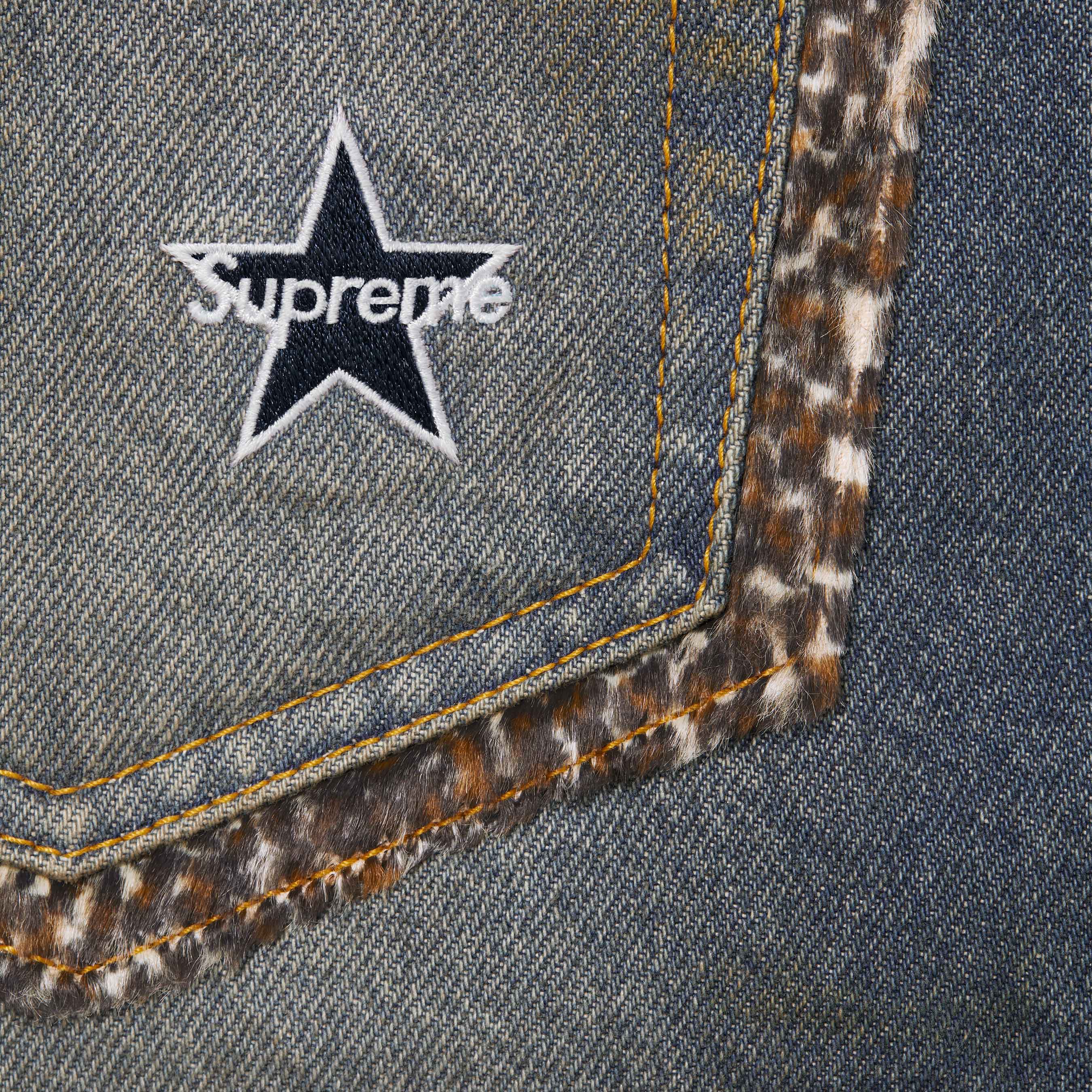 Leopard Faux Fur Loose Fit Jean