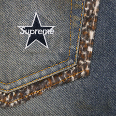 Leopard Faux Fur Loose Fit Jean