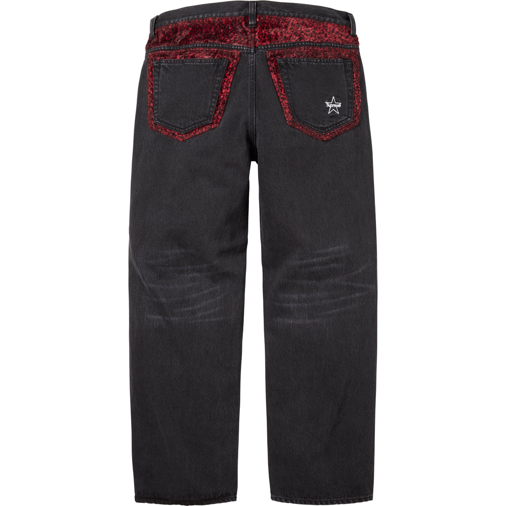 Leopard Faux Fur Loose Fit Jean