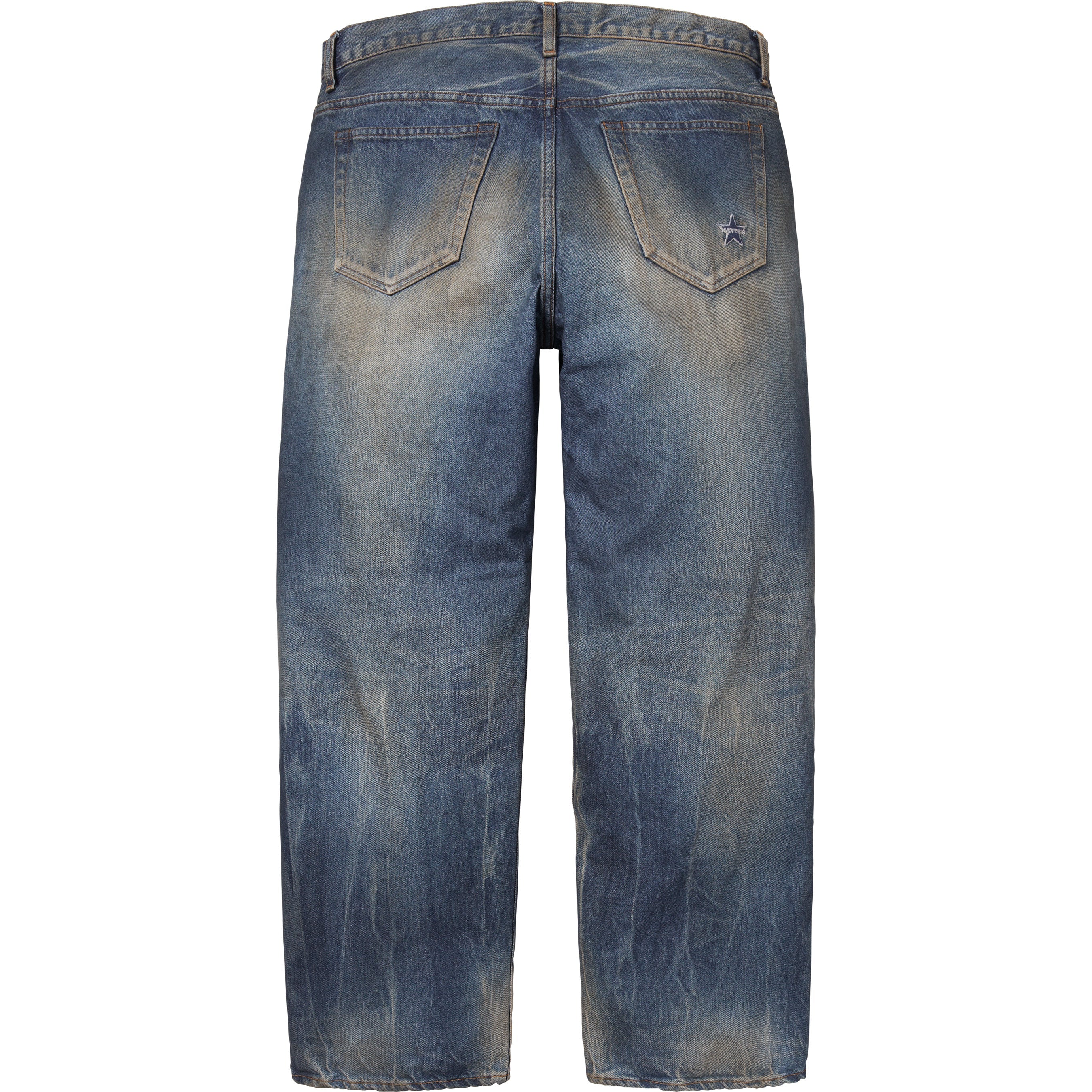 Distressed Loose Fit Selvedge Jean
